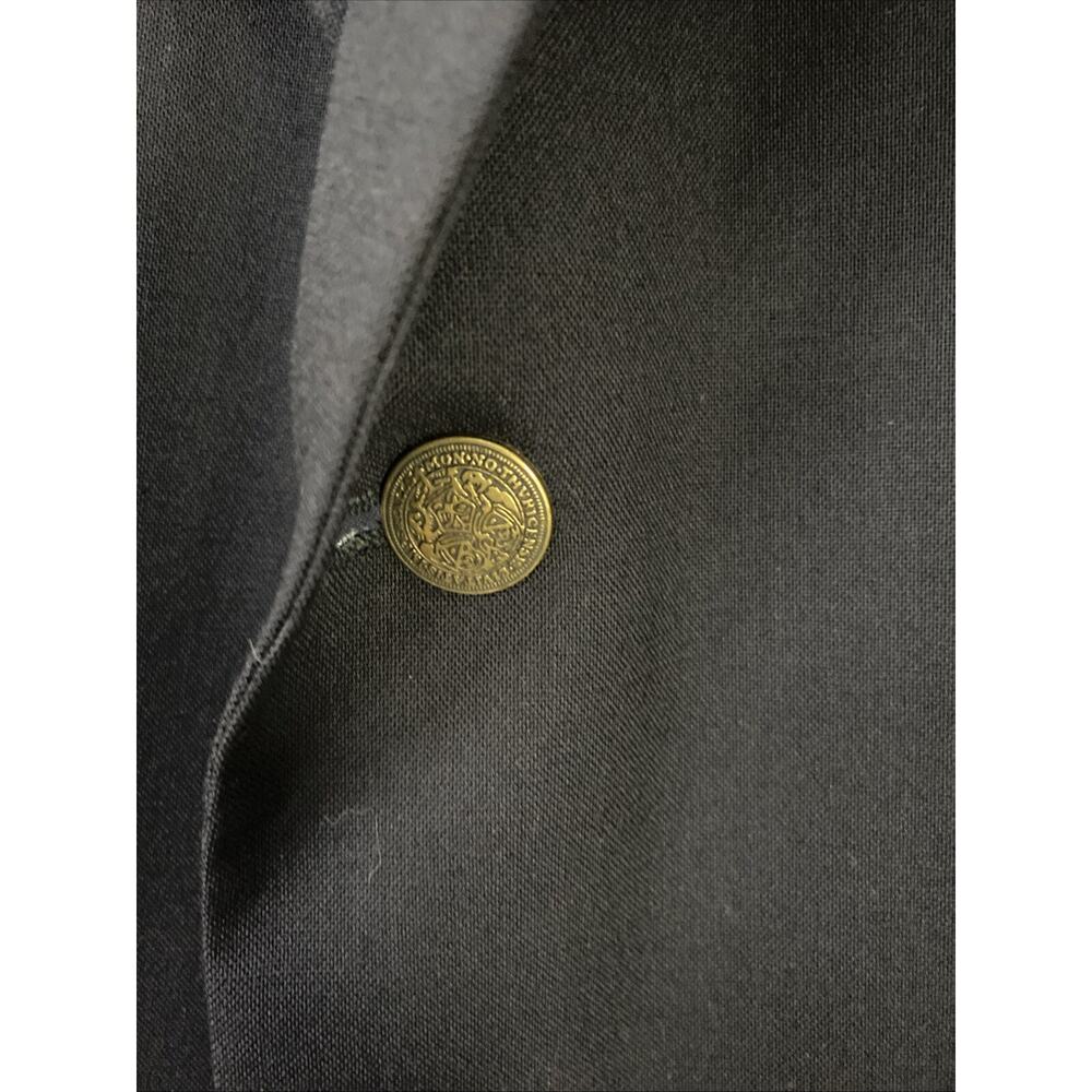 Oscar De La Renta Mens 44R Black 100% Wool 2-Buttons Blazer Sport Coat - Picture 3 of 16